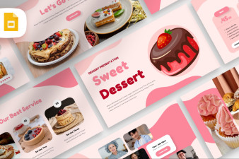 Pinkish Sweet Dessert Google Slide Template